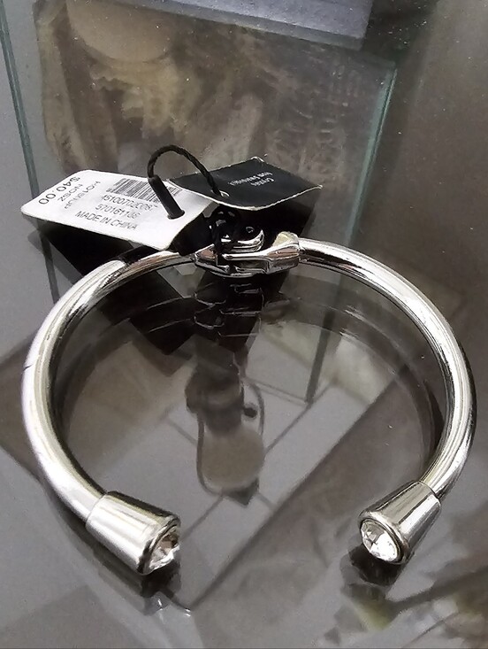 Swarovski Jewelry - White House Black Market Hinge Bracelet with Crystal End Caps
